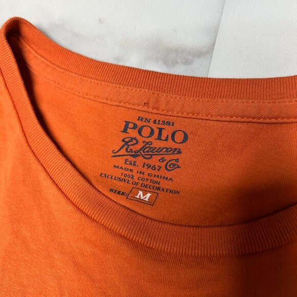 Polo Ralph Lauren Long Sleeve | Burnt Orange | Men’s M | Classic Fit Tee - Picture 3 of 5